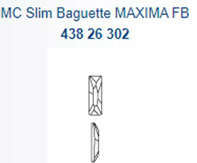 プレシオサ FB Baguette  バゲット型 クリスタル 12×4mm