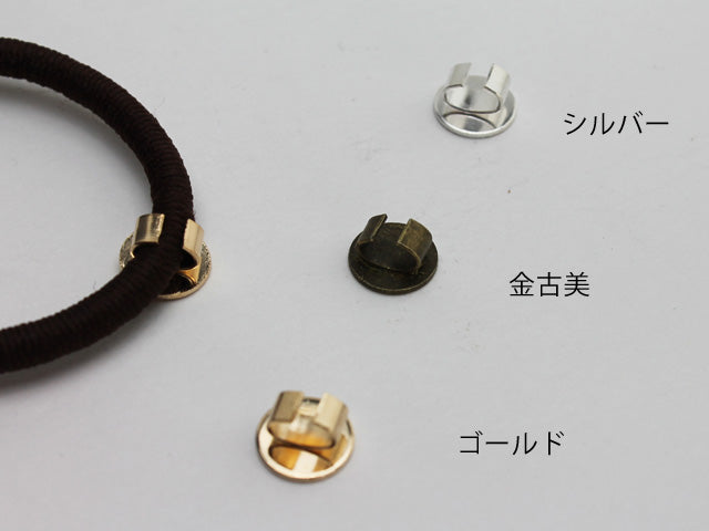 デコパーツ]ヘアゴム用金具- 2-ラインストーン・スワロフスキーの品