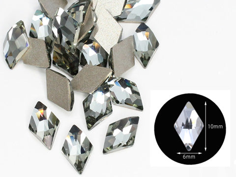 スワロフスキー#2709 Rhombus FB ひし型 ブラックダイヤモンド 10×6mm