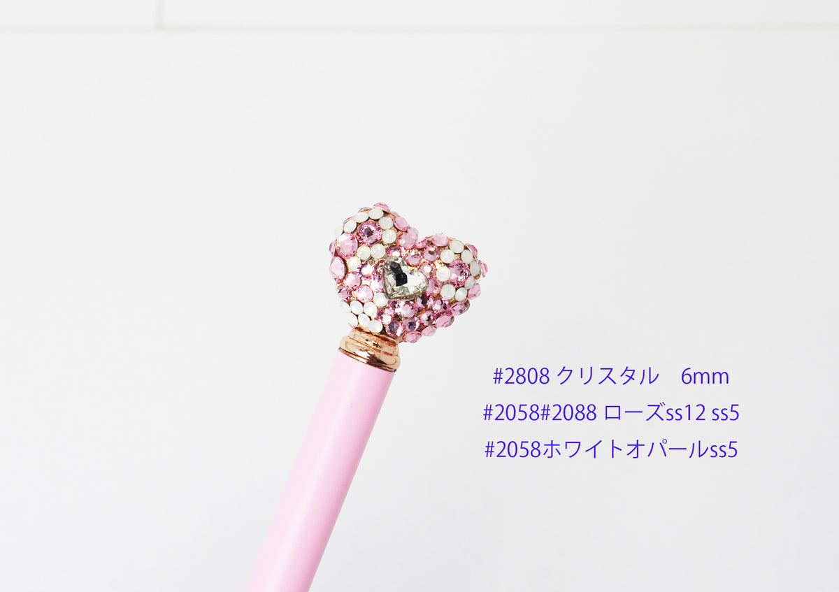 手染めグラデーション薔薇×手染め多角×王冠×ロンデル カスタムボールペン 手染めグラデーション薔薇×手染め多角×王冠×ロンデル カスタム