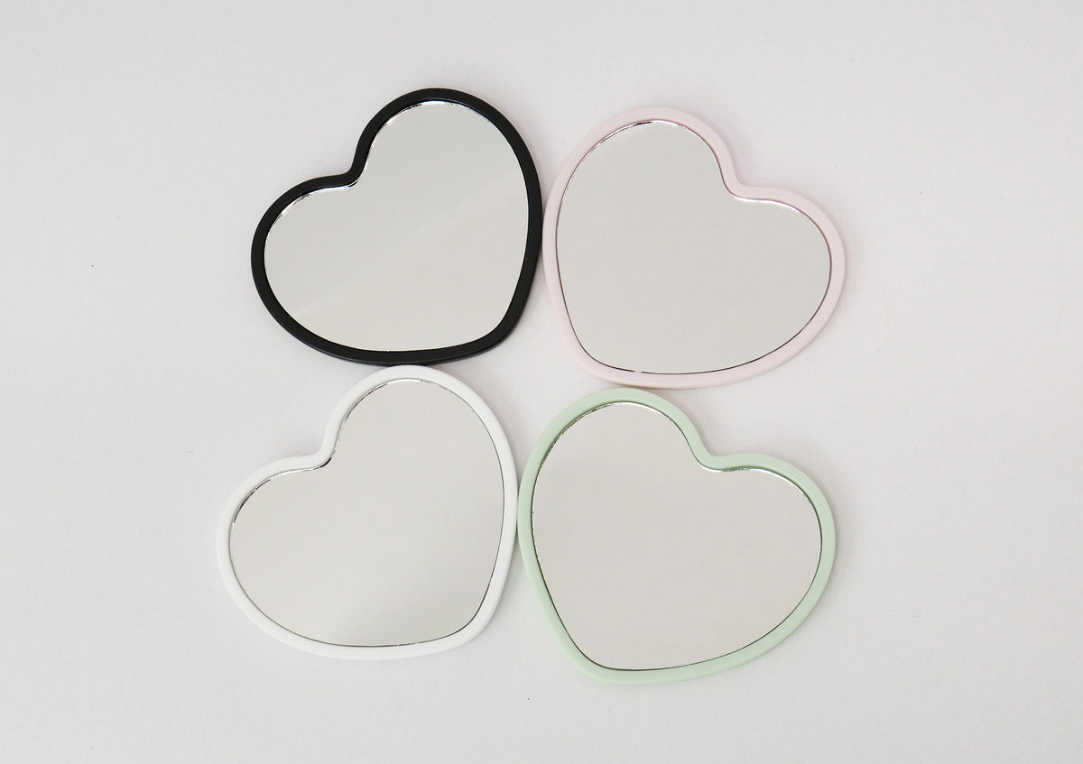 マカロンカラーハート型ミラー- 0-ラインストーン・スワロフスキーの品