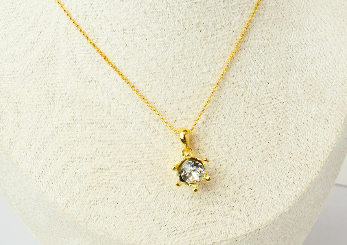 スワロフスキーチャトンで作る オリジナル一粒ネックレス作成キット- 0