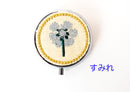 ラウンド型ピルケース 可愛い刺繍付き　すみれ