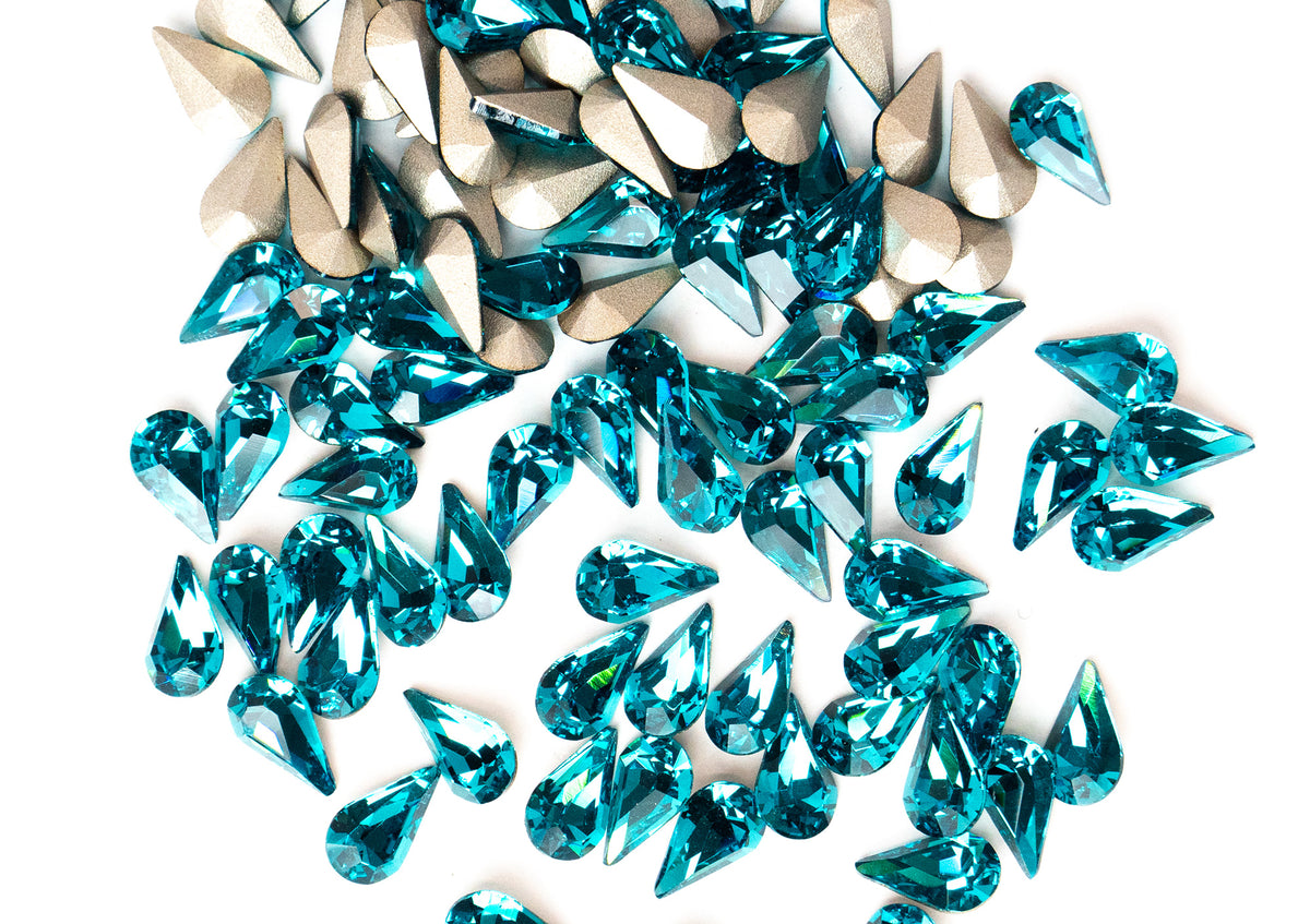 jewelrytree様　ブルーオパール　ペアシェイプ　カービング　一連 粒販売アフリカ産 ストライプブルーオパール ペア