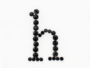 アルファベット [h] 小文字 ブロック体デコシート(Hotfix)
