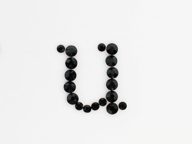 アルファベット [u] 小文字 ブロック体デコシート(Hotfix)