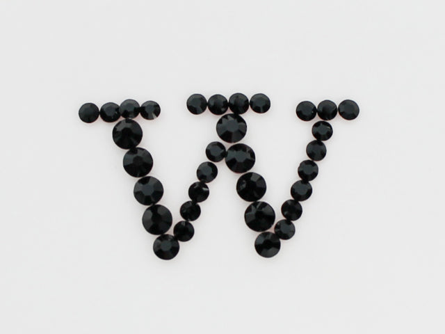 アルファベット [w] 小文字 ブロック体デコシート(Hotfix)