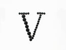 アルファベット [V] 大文字 ブロック体デコシート(Hotfix)