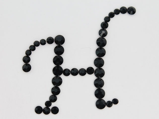アルファベット [H] 大文字 筆記体デコシート(Hotfix)