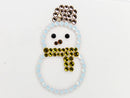 スワロフスキーデコシート(Hotfix) 雪だるま　
