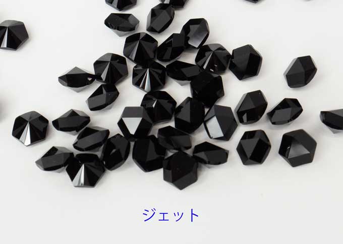 スワロフスキー #4699 ファンシーストーン [カレイドスコープ　ヘキサゴン] ジェット フォイルなし