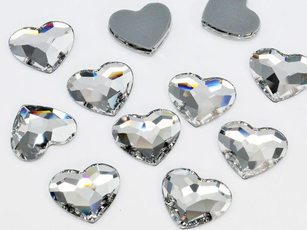 スワロフスキー Hotfix ハート クリスタル-#2808 4-ラインストーン