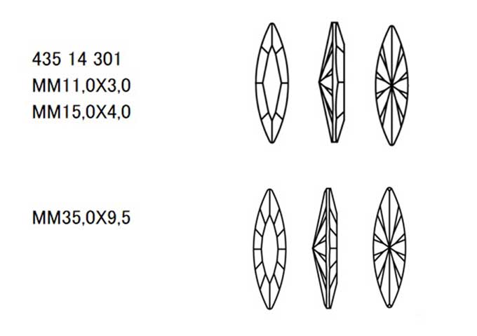 プレシオサ ファンシーストーン  スリムナベット型 エメラルド 11×3mm