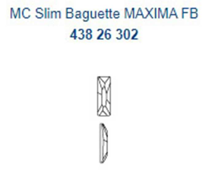 プレシオサ HF SlimBaguette  バゲット型 クリスタル 12×4mm