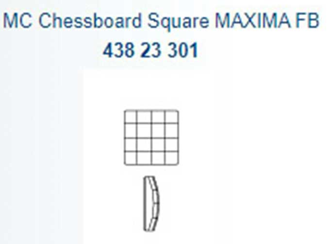 プレシオサ HF ChessboardSquare  チェスボードスクエア型 クリスタル 8×8mm