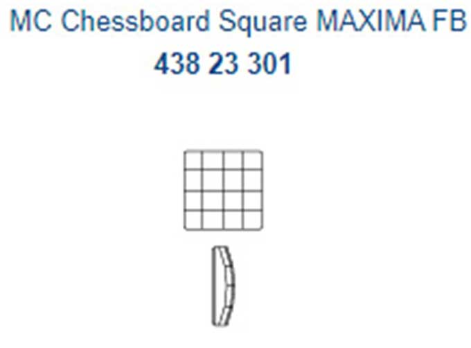 プレシオサ FB Chessbosrd Square  チェスボードスクエア型 クリスタル 8mm