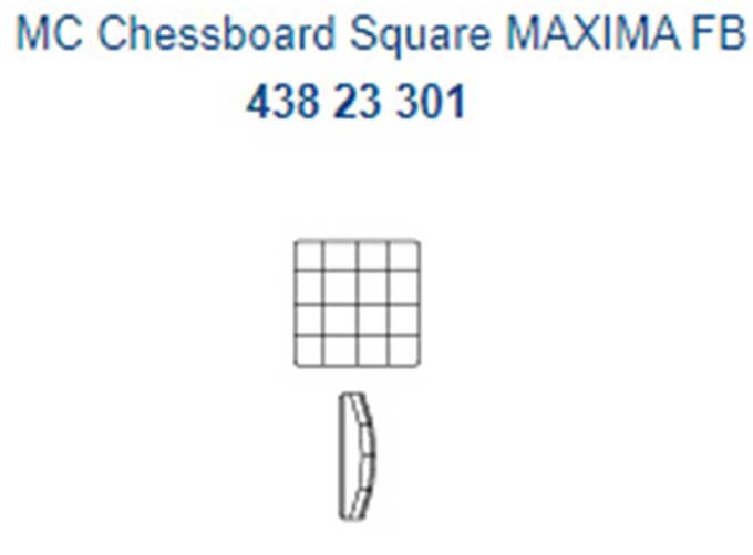 プレシオサ FB Chessbosrd Square  チェスボードスクエア型 クリスタル 8mm
