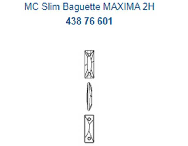 プレシオサ ソーオン　縫付  バゲット型 クリスタルオーロラ 18×6mm
