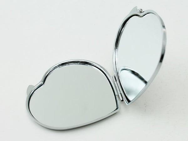 デコ素材]両面コンパクト ミラー- 2-ラインストーン・スワロフスキーの