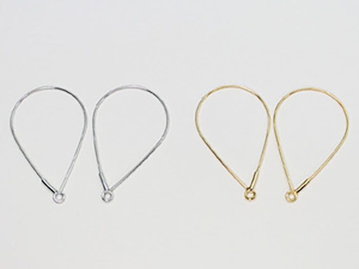 しずく/ドロップ型フープピアス 20×30mm 1ペア
