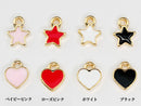 16K ゴールドチャームシリーズ 星&ハートパーツ(4色) ストラップ別売り 