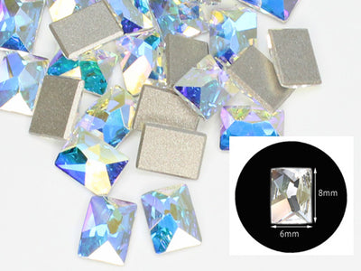 スワロフスキー 長方形ランダムカット クリスタルオーロラ-#2520 3