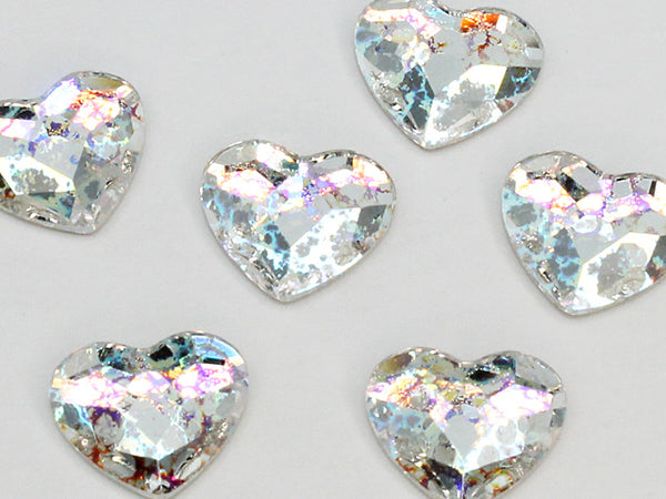 スワロフスキー ハート型 クリスタルホワイトパティーナ-#2808 4